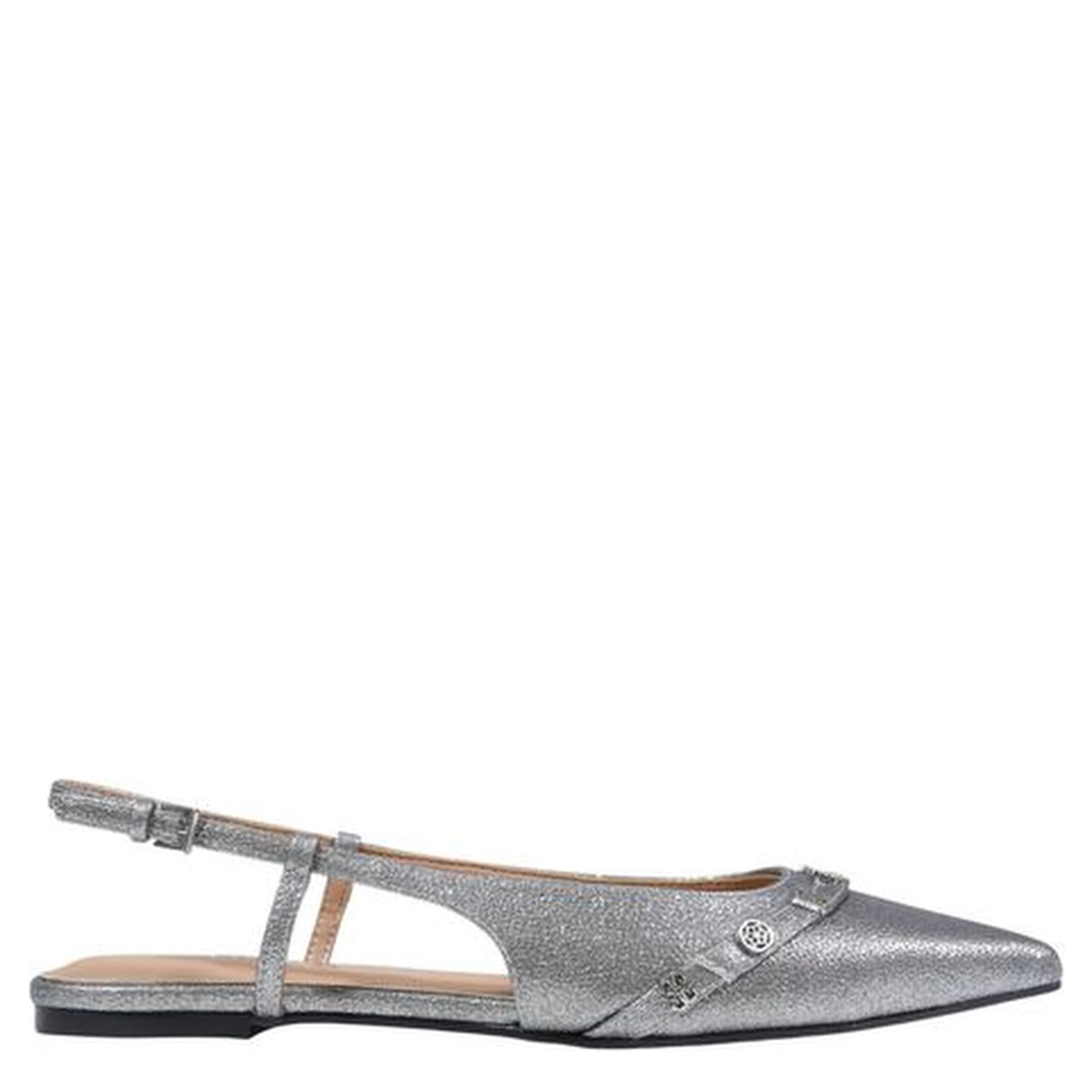 Gray Polyester Platform Pumps
