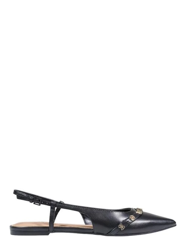 Black Synthetic Platform Pumps