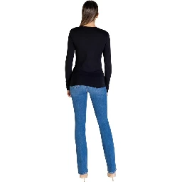 Black Cotton Long Sleeve T-Shirt