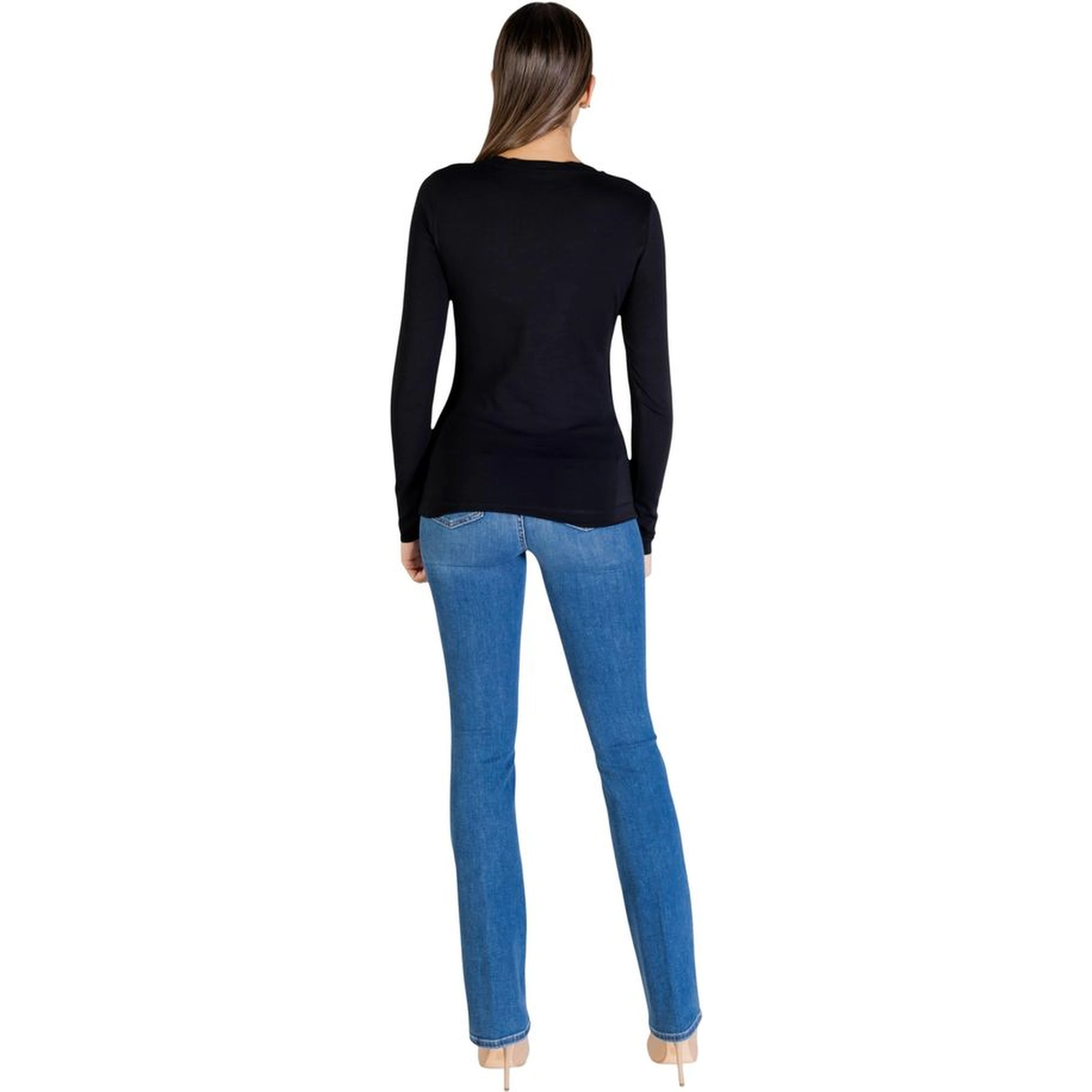 Black Cotton Long Sleeve T-Shirt