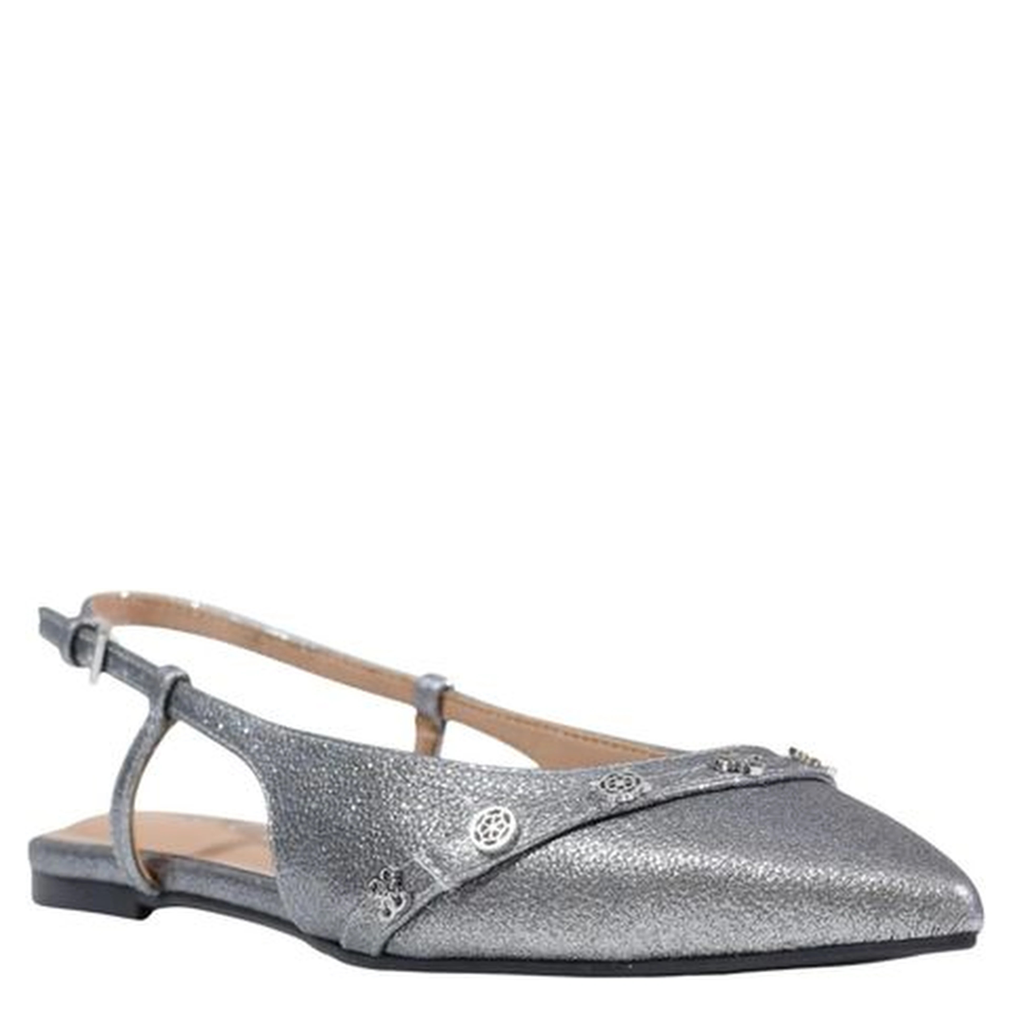 Gray Polyester Platform Pumps