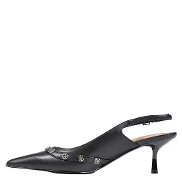 Black Synthetic High Heel Pumps