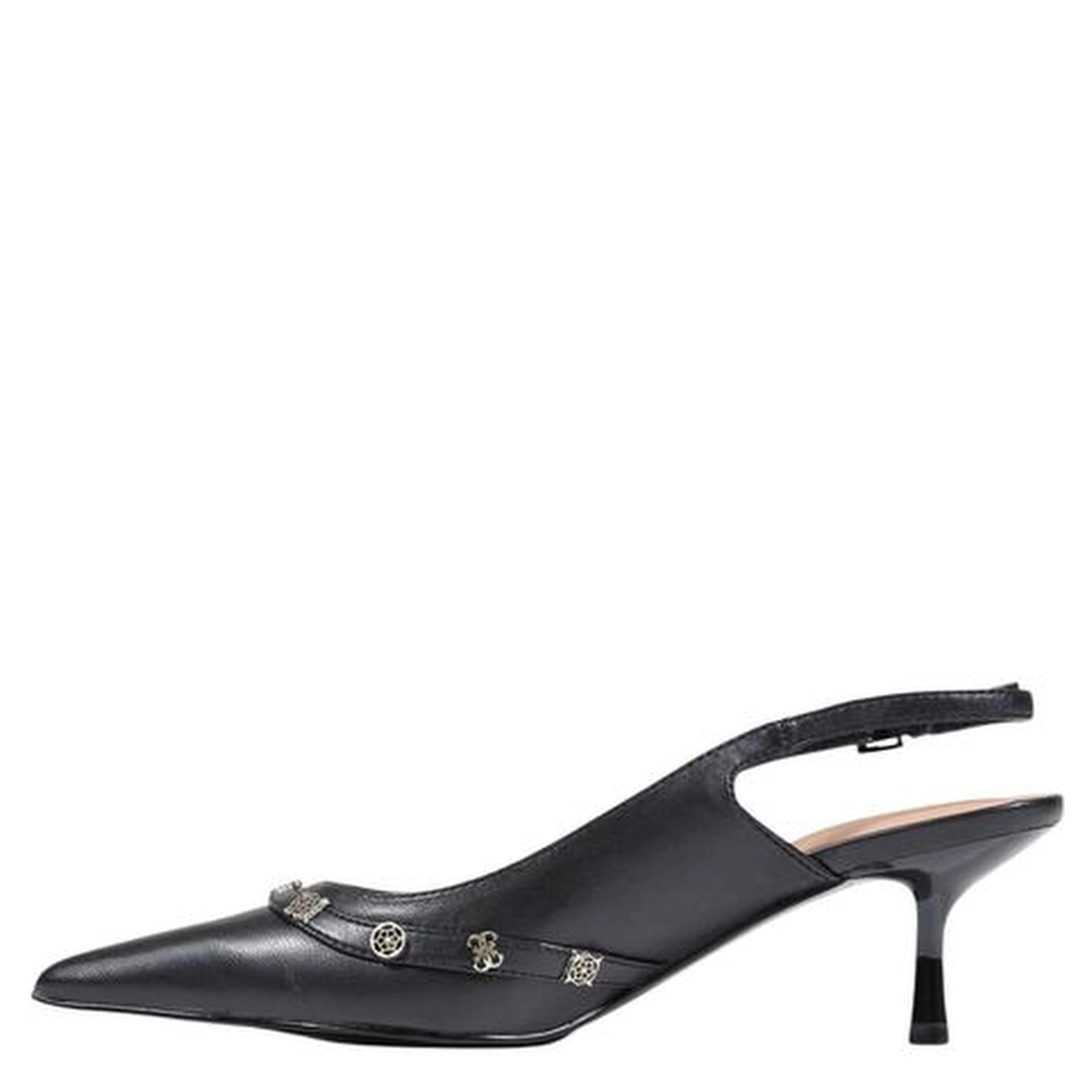 Black Synthetic High Heel Pumps