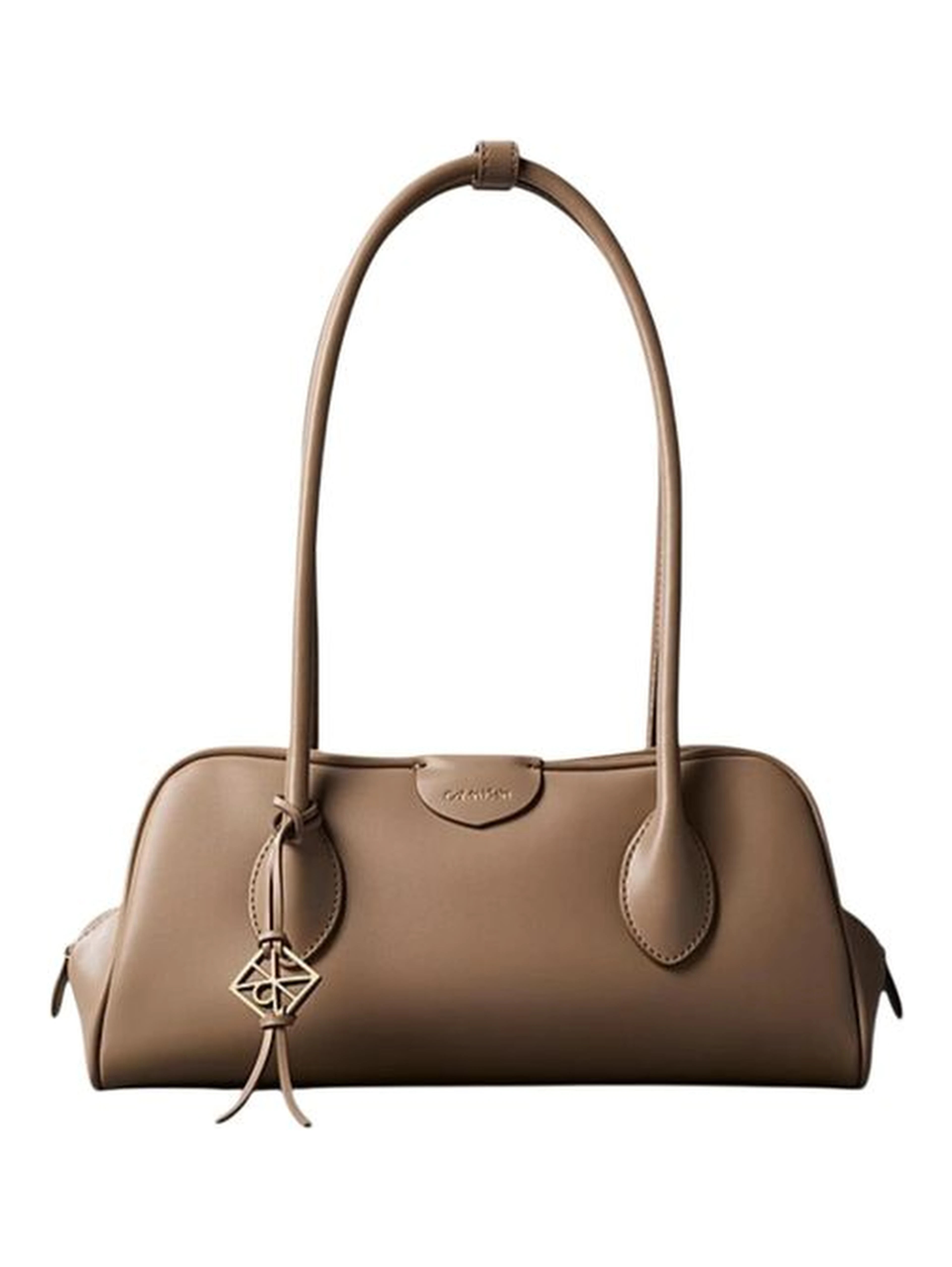 Beige Polyethylene Handbag