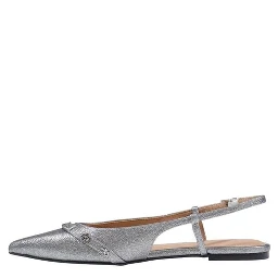 Gray Polyester Platform Pumps