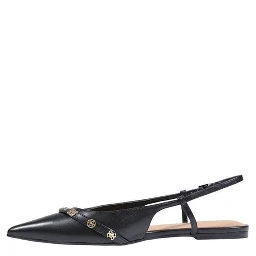 Black Synthetic Platform Pumps