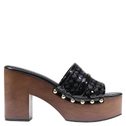 Black Polyethylene High Heel Pumps