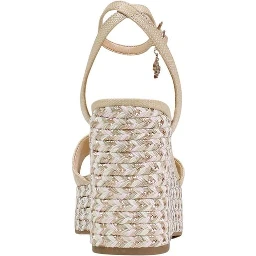 Beige Polyethylene High Heel Pumps