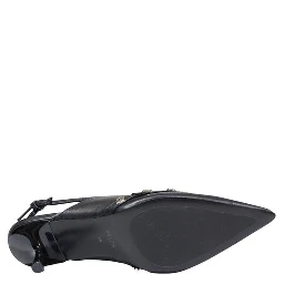 Black Synthetic High Heel Pumps