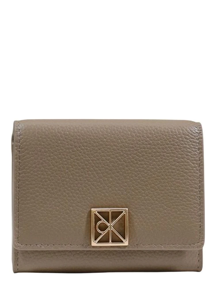 Beige Leather Wallet