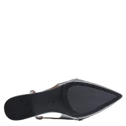 Gray Polyester Platform Pumps