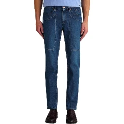 Blue Recycled Cotton Skinny Jeans