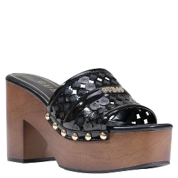 Black Polyethylene High Heel Pumps