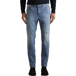 Light Blue Recycled Polyester Skinny Jeans