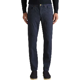 Blue Cotton Skinny Jeans