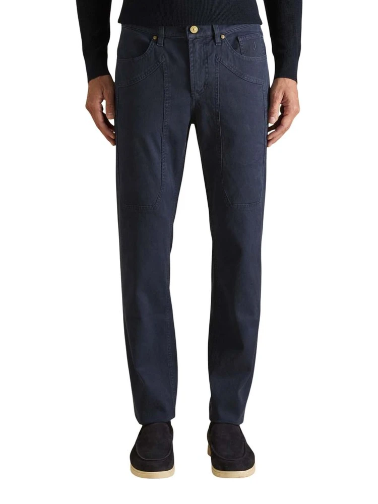 Blue Cotton Skinny Jeans