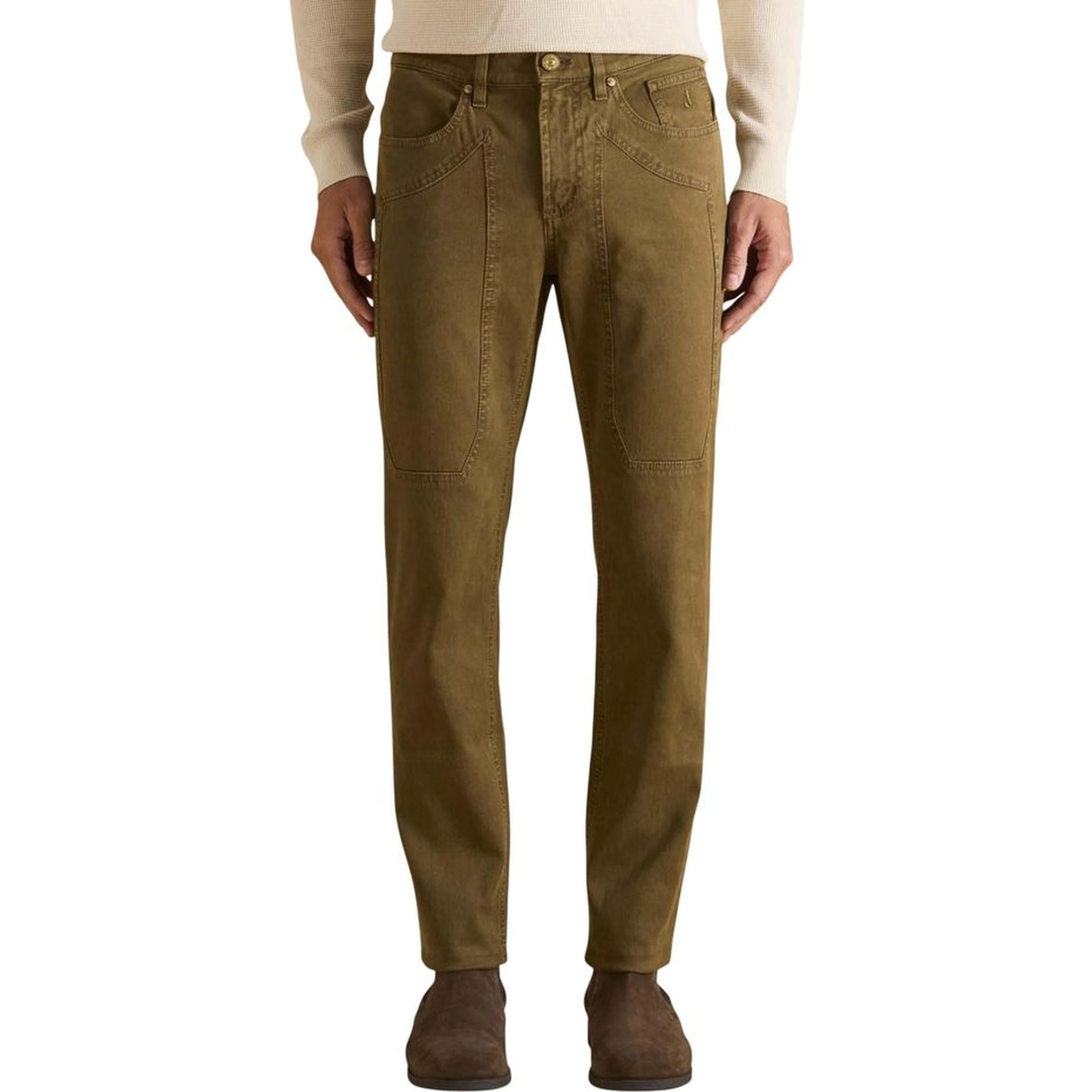 Bicolor Elastane Skinny Pants