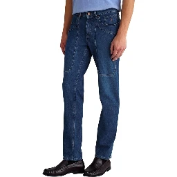 Blue Recycled Cotton Skinny Jeans