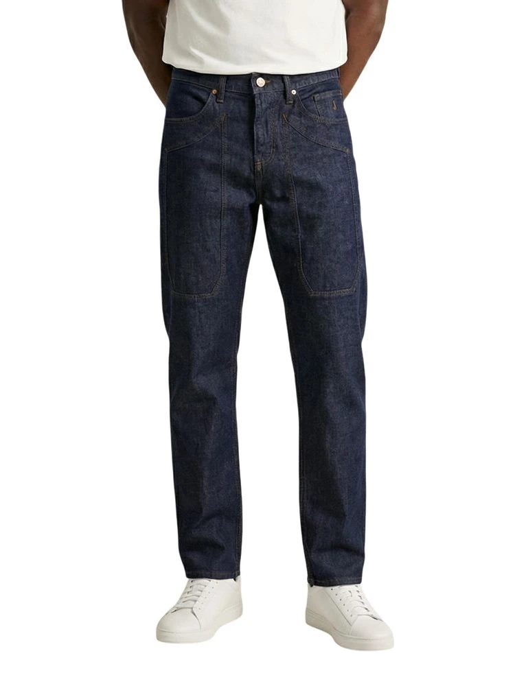Blue Viscose Skinny Jeans