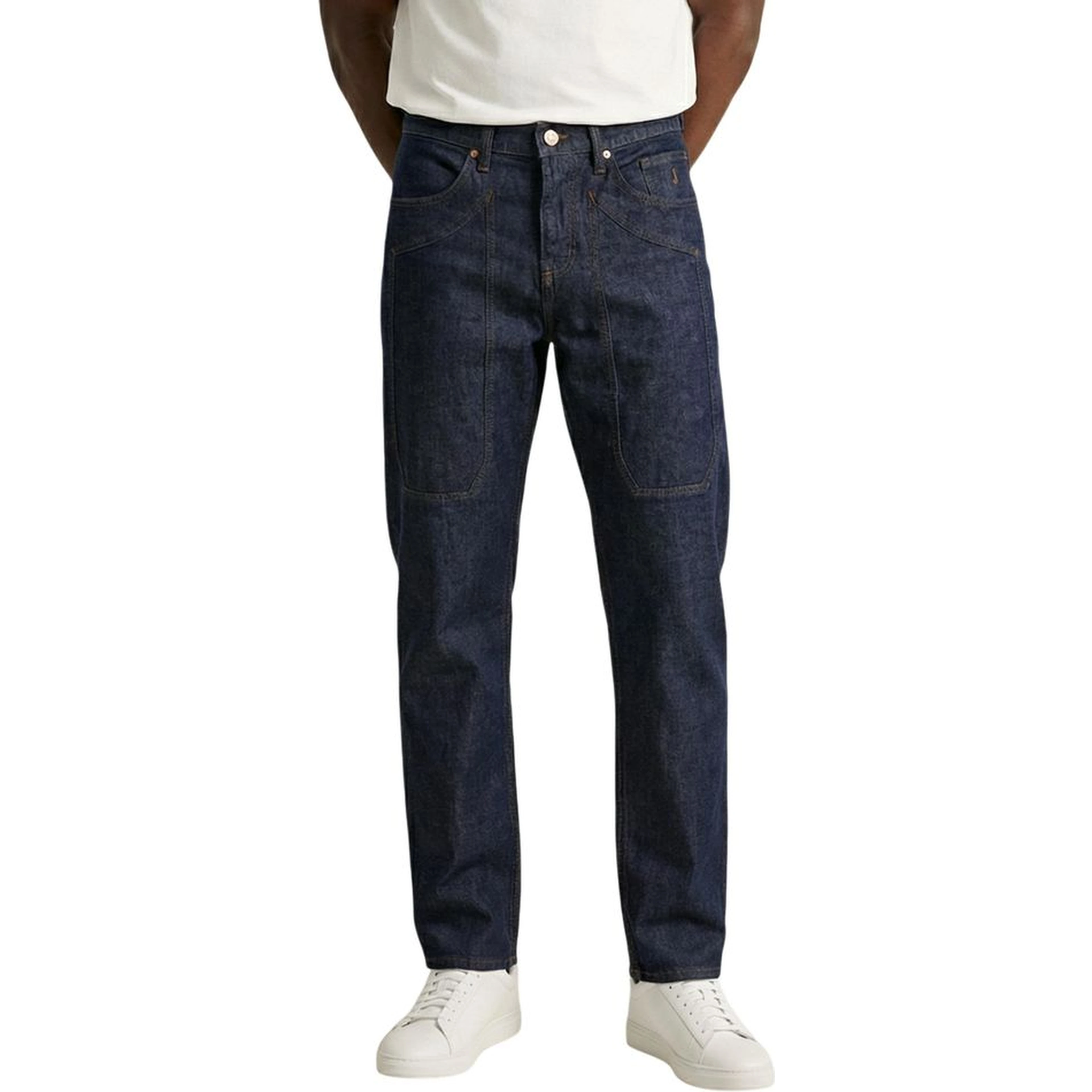 Blue Viscose Skinny Jeans