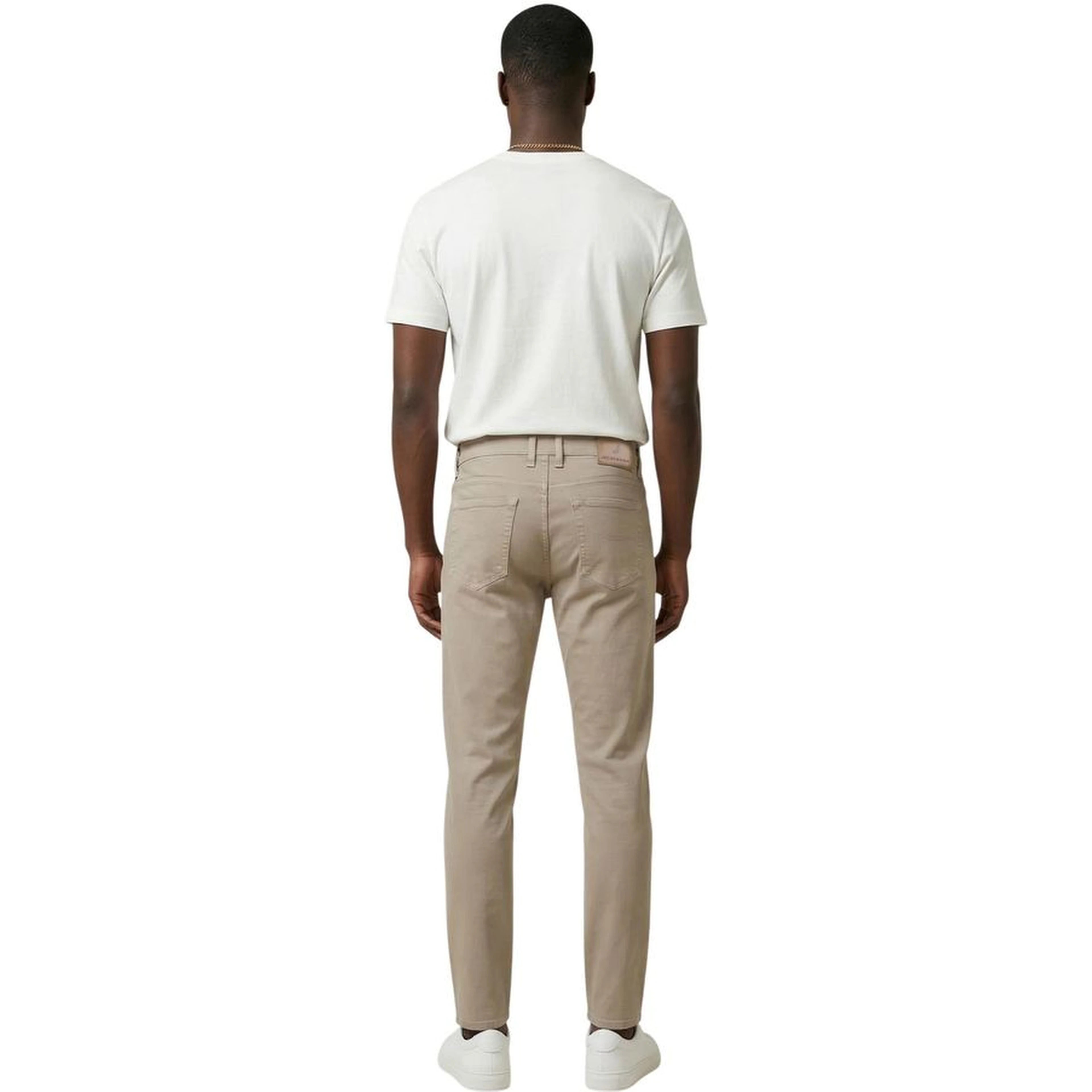 Beige Cotton Skinny Jeans