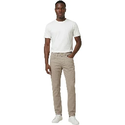 Beige Cotton Skinny Jeans