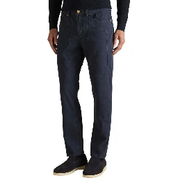Blue Cotton Skinny Jeans