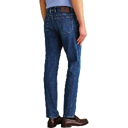 Blue Recycled Cotton Skinny Jeans
