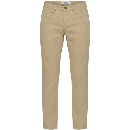 Beige Elastane Skinny Pants