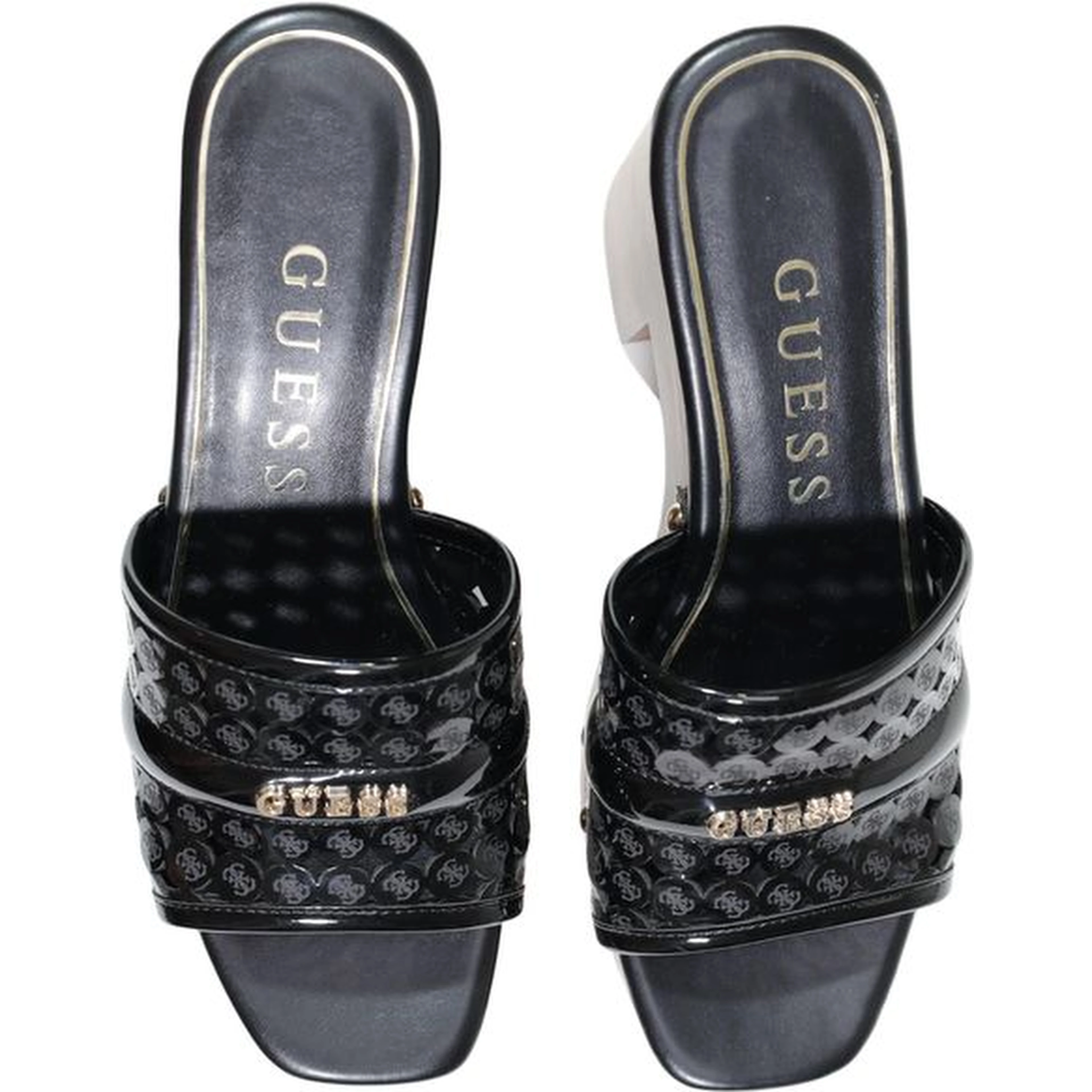 Black Polyethylene High Heel Pumps