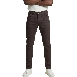 Brown Cotton Skinny Jeans