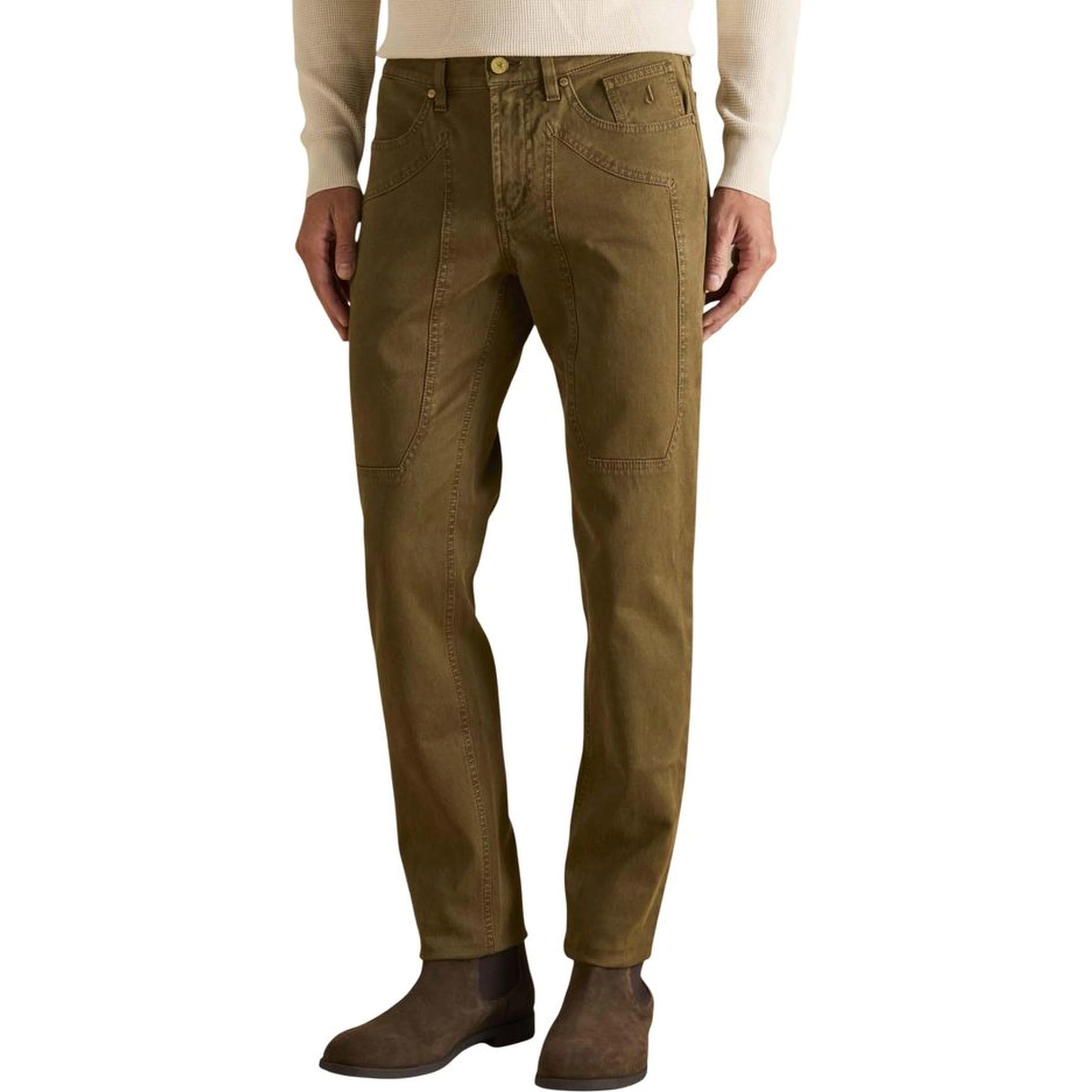 Bicolor Elastane Skinny Pants