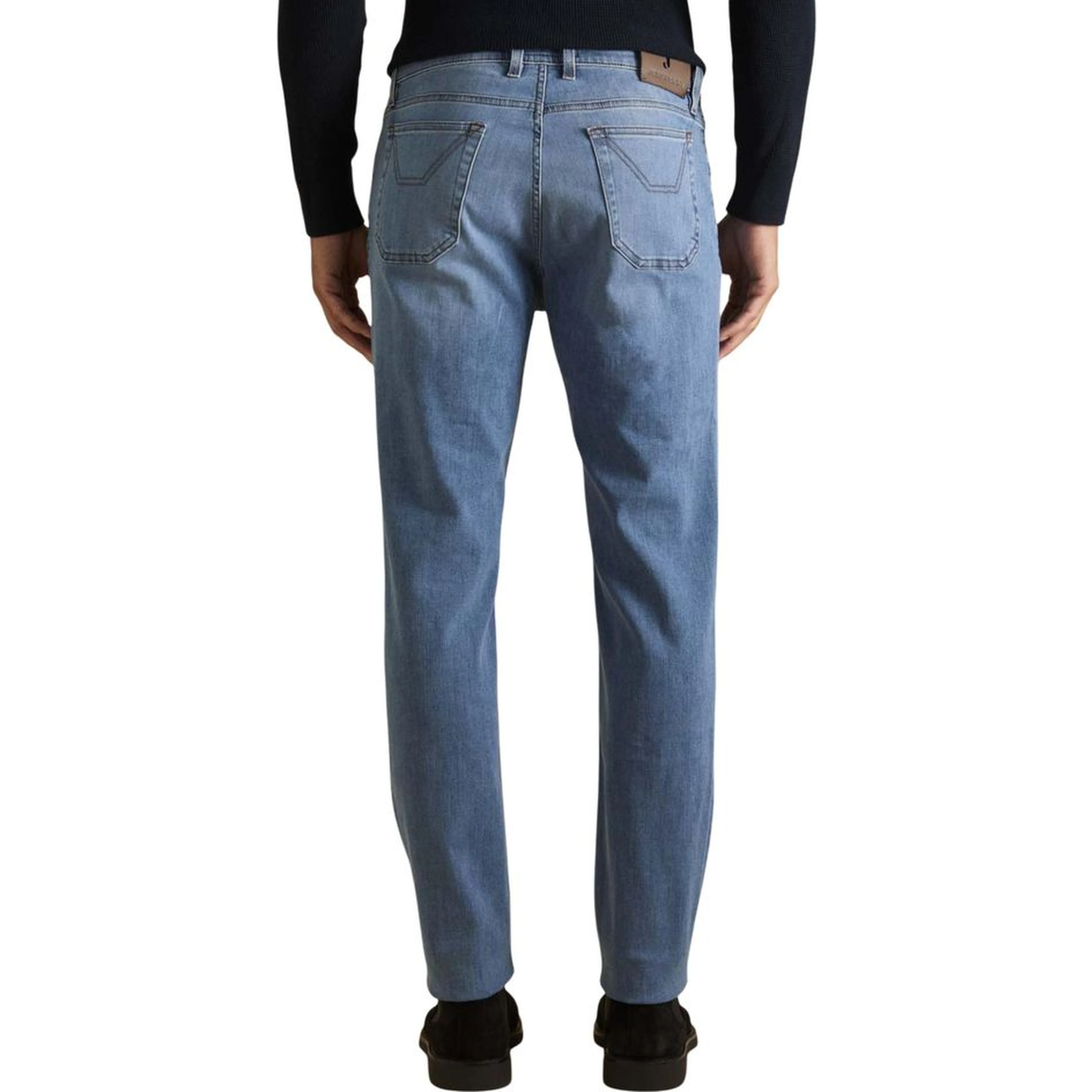 Light Blue Recycled Polyester Skinny Jeans