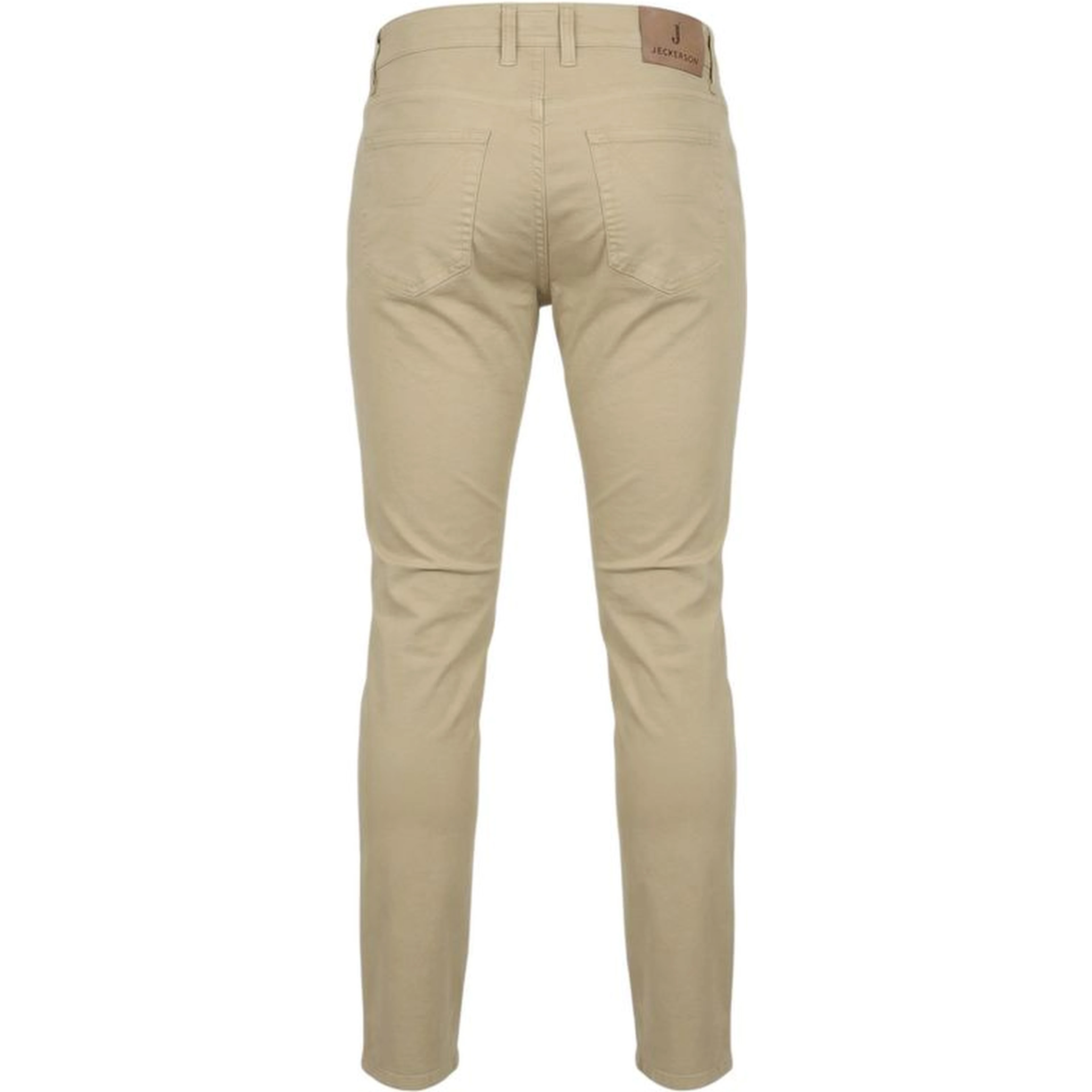 Beige Elastane Skinny Pants