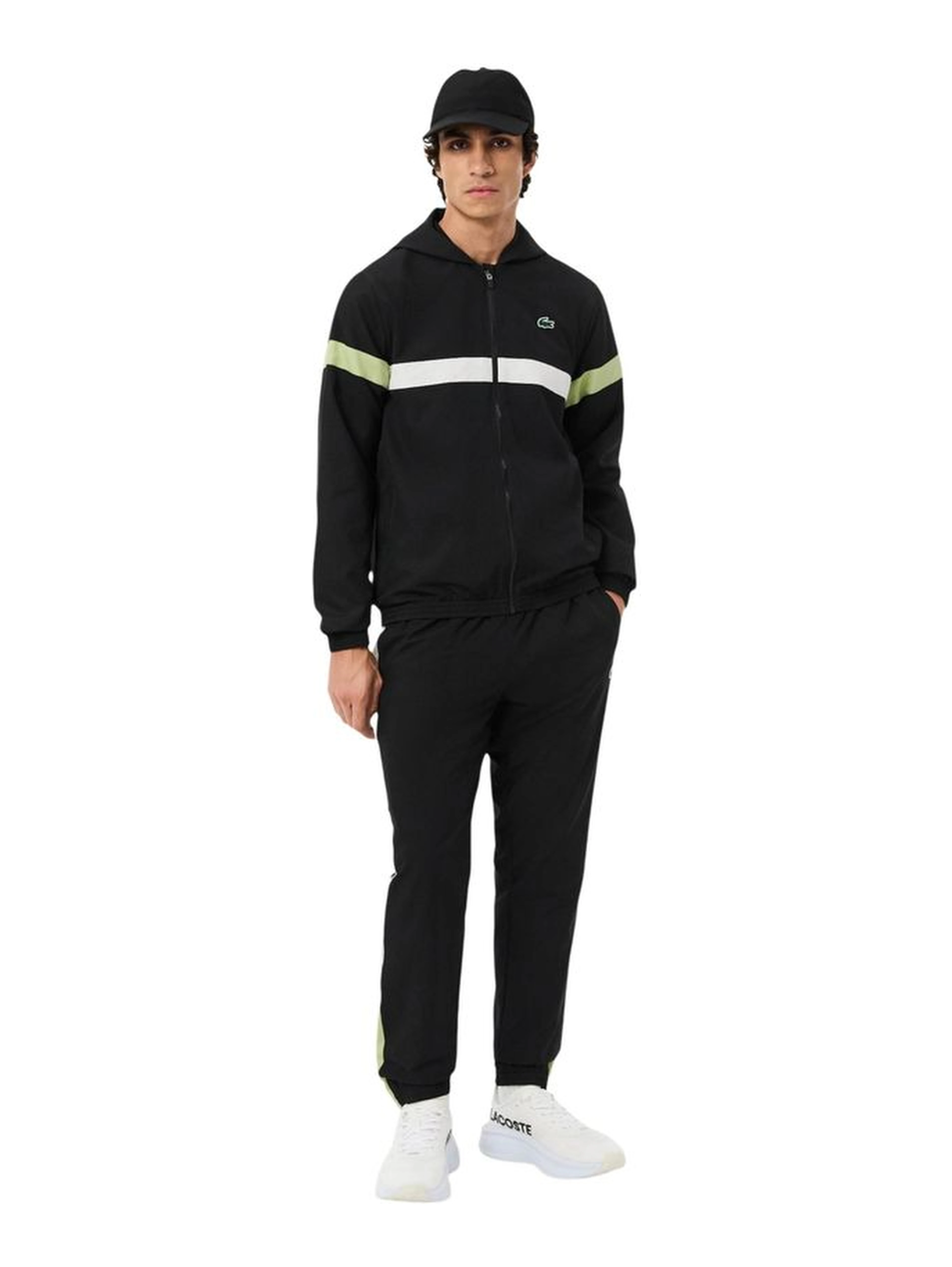 Black And White Polyester Sweatsuit