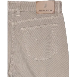 Beige Cotton Skinny Jeans