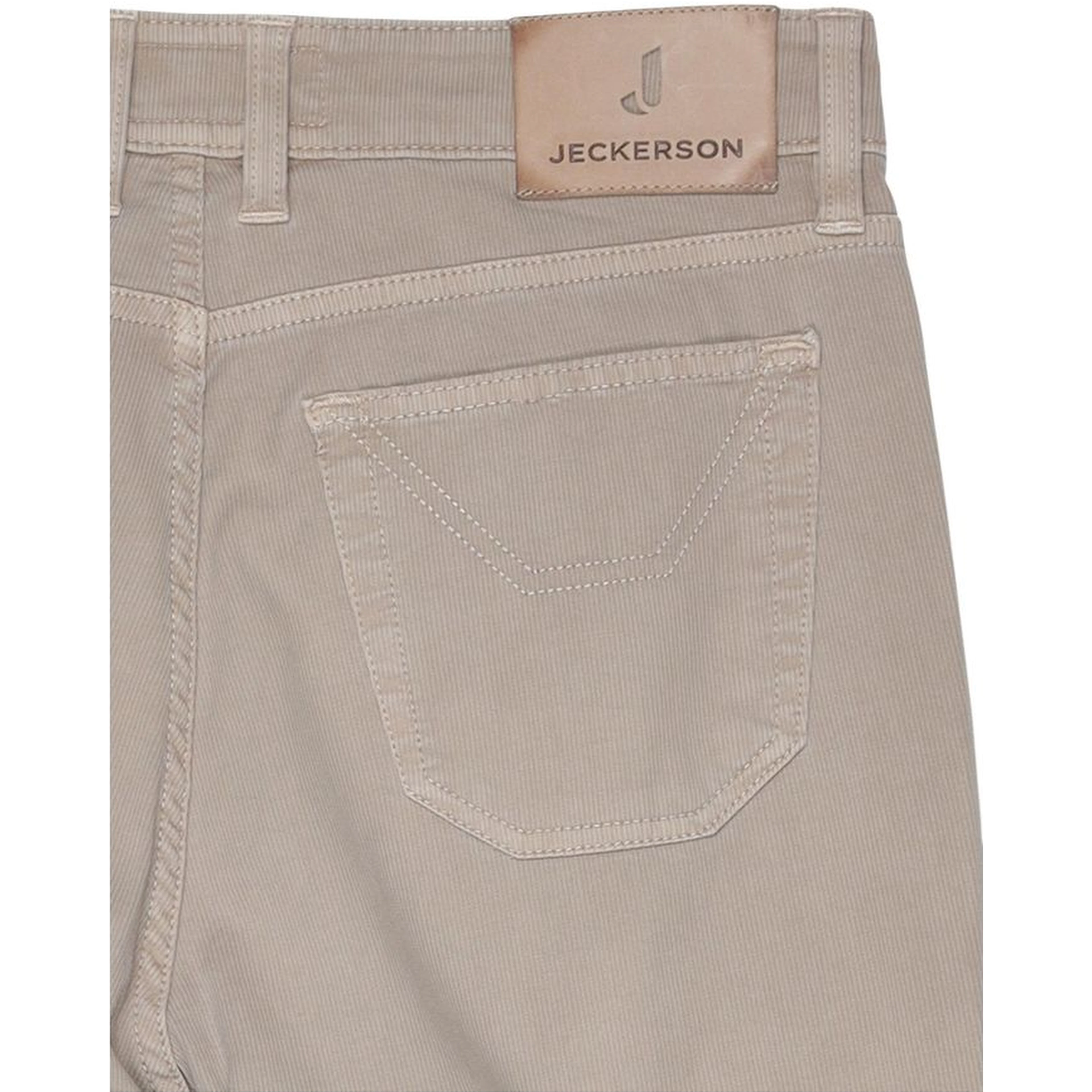Beige Cotton Skinny Jeans