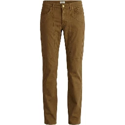 Beige Elastane Skinny Pants