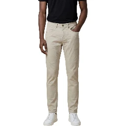 Gray Elastane Skinny Pants