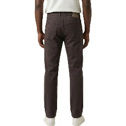 Brown Cotton Skinny Jeans