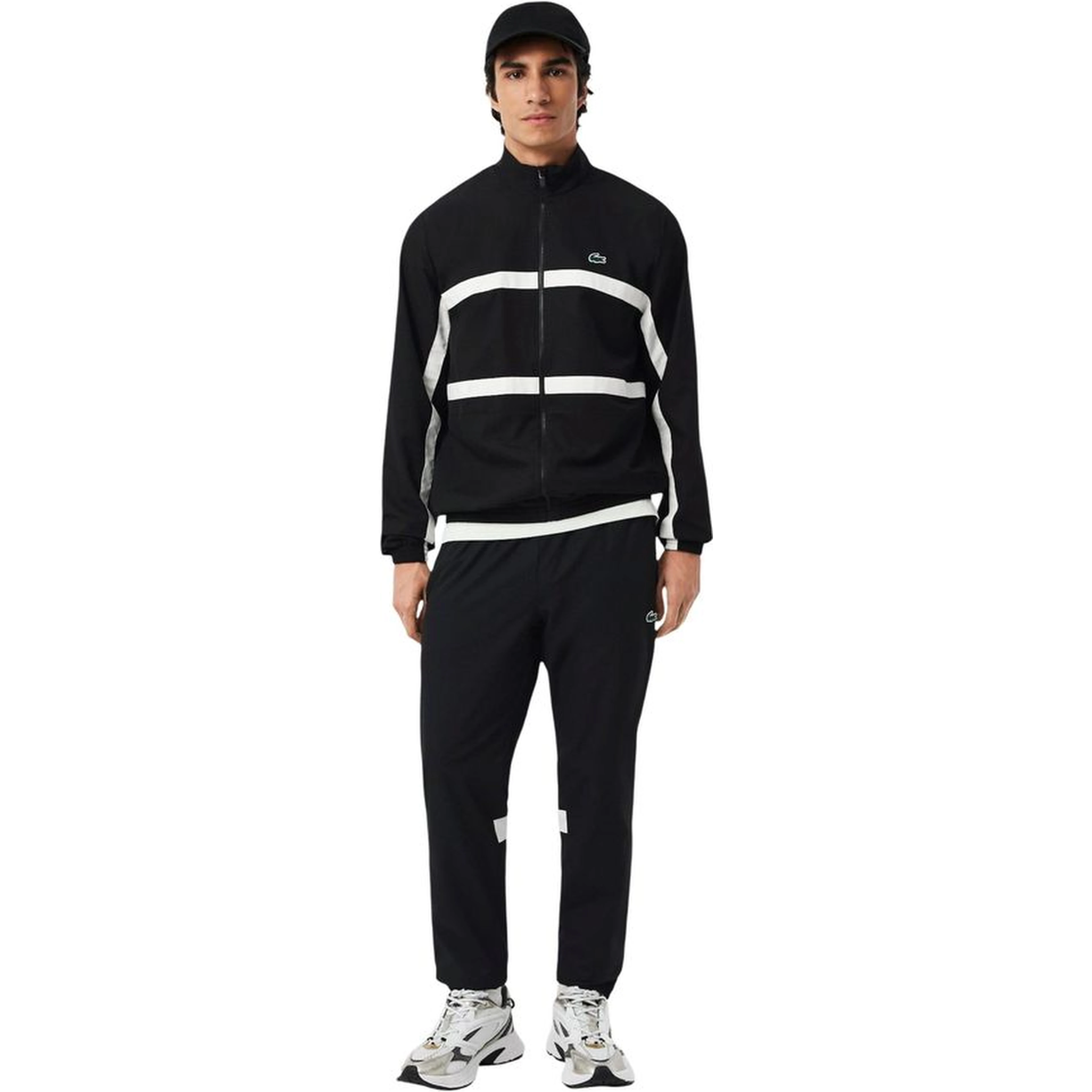 Black And White Polyester Sweatsuit