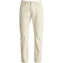 White Elastane Skinny Pants