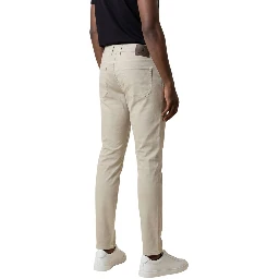 Gray Elastane Skinny Pants