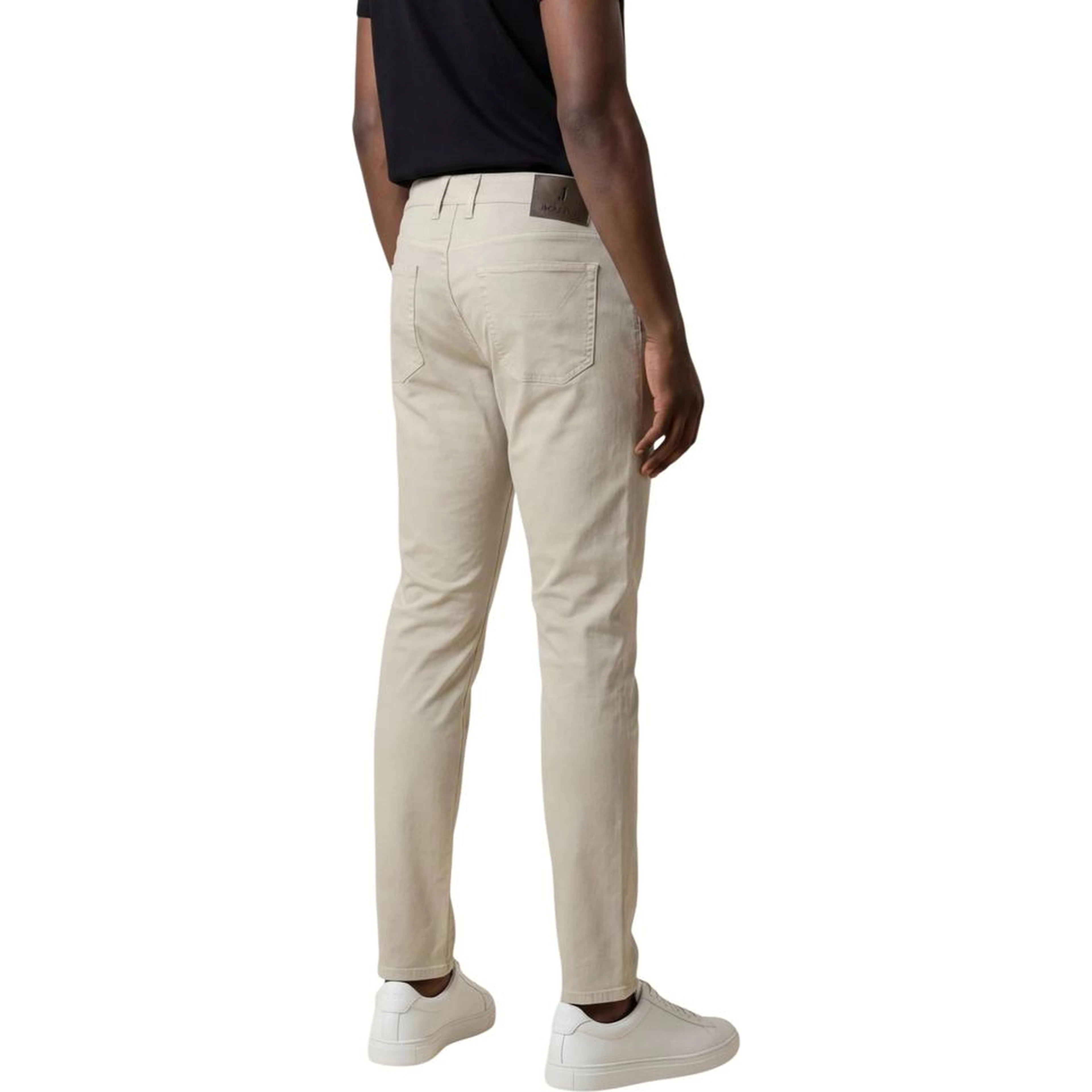 Gray Elastane Skinny Pants
