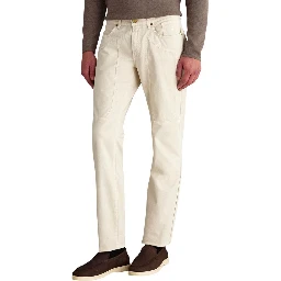 White Elastane Skinny Pants