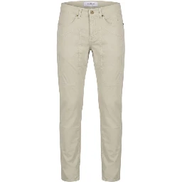 Gray Elastane Skinny Pants