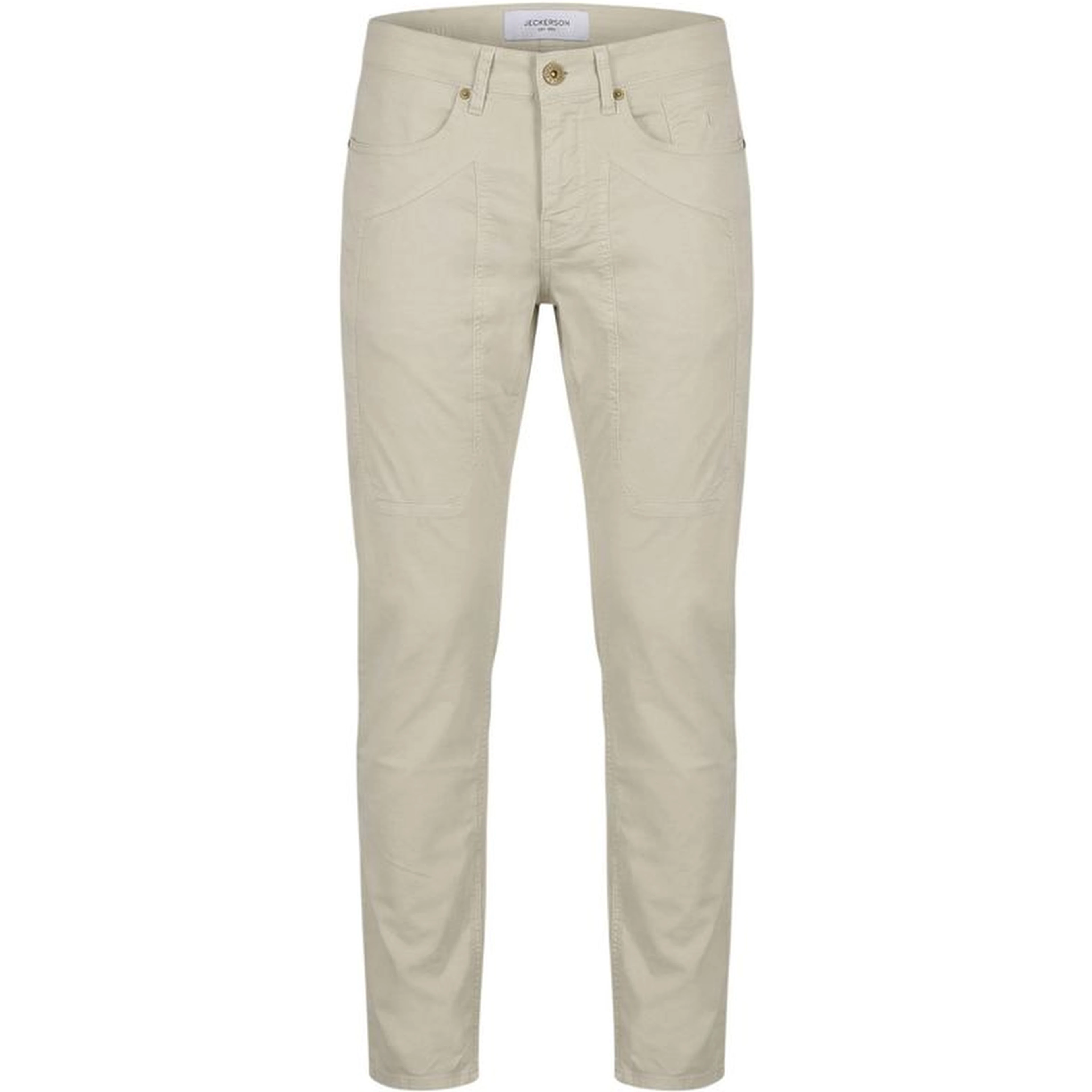 Gray Elastane Skinny Pants
