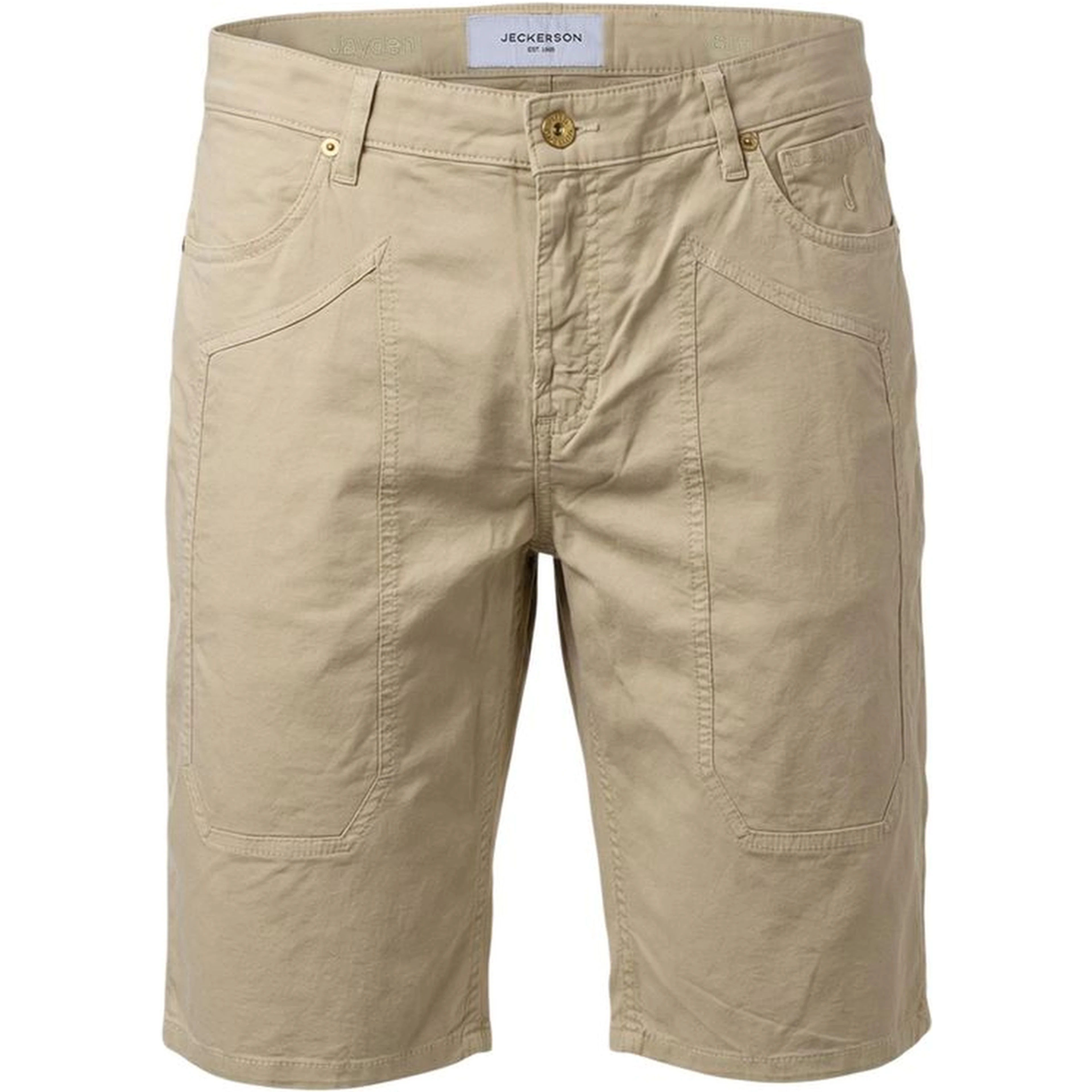 Beige Cotton Bermuda Shorts