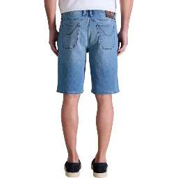 Light Blue Cotton Bermuda Shorts