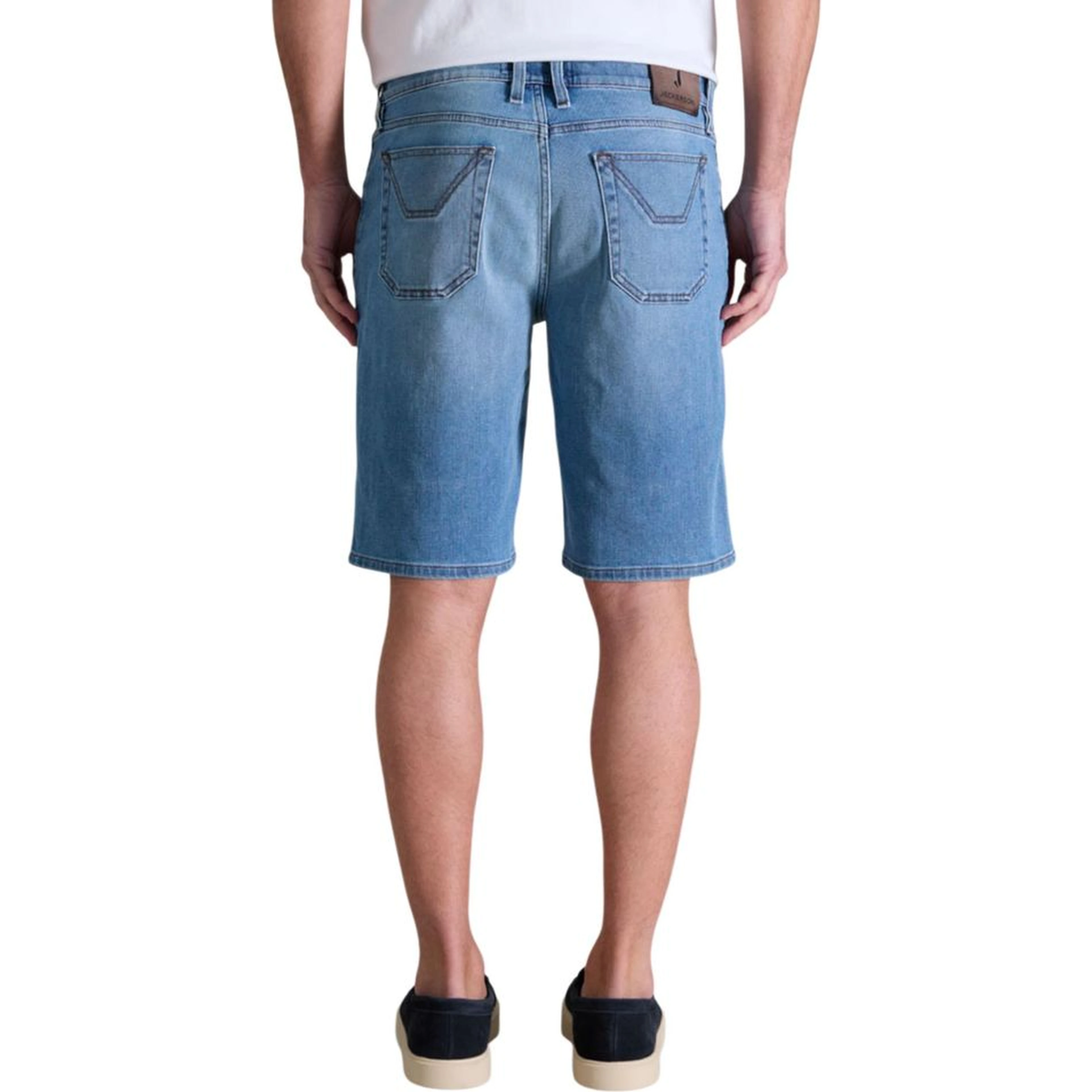 Light Blue Cotton Bermuda Shorts